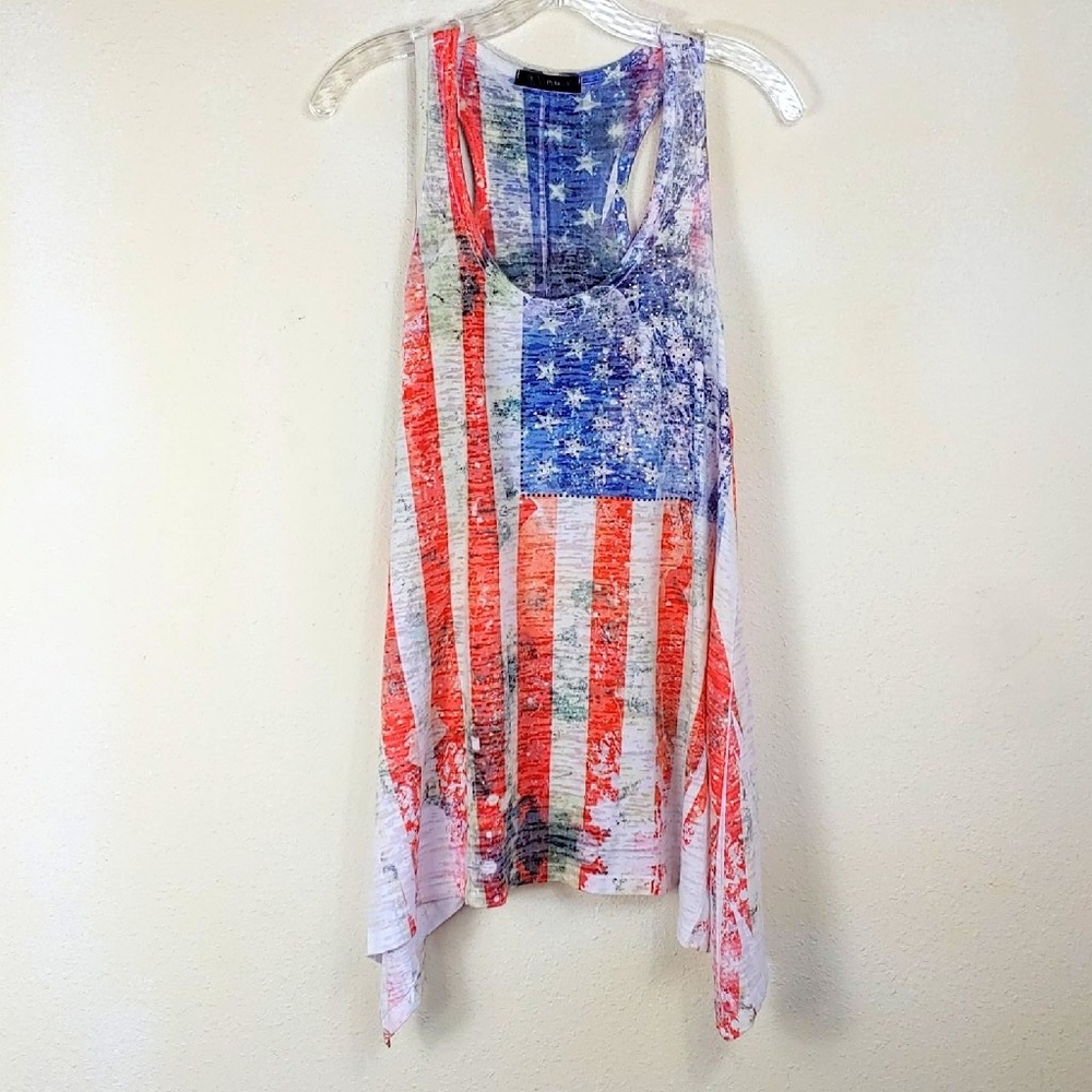 Urban X| USA Flag Razor Back Tunic Tank
